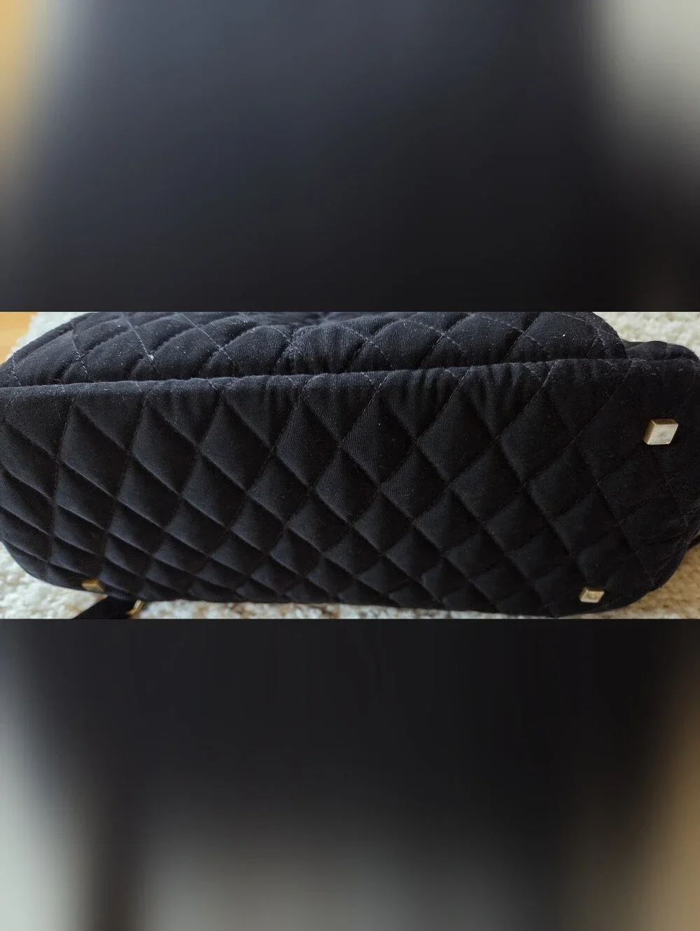 Vera Bradlet Vintage Black Quilted Backpack